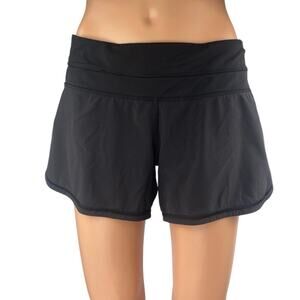 Lululemon Groovy Run Women's Black High Rise Yoga Athletic Running Shorts Size 6